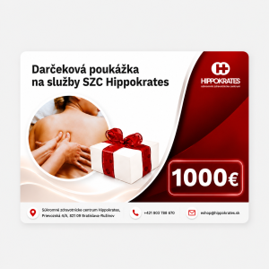 Darčeková poukážka na služby SZC Hippokrates v hodnote 1000€