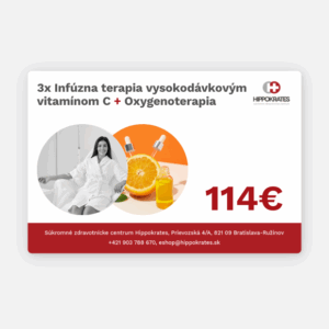 3x Infúzna terapia vysokodávkovým vitamínom C + Oxygenoterapia