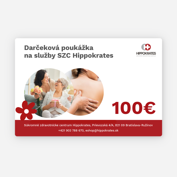 Darčeková poukážka ku Dňu matiek v hodnote 100€