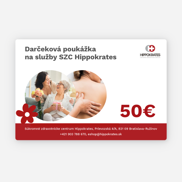 Darčeková poukážka ku Dňu matiek v hodnote 50€