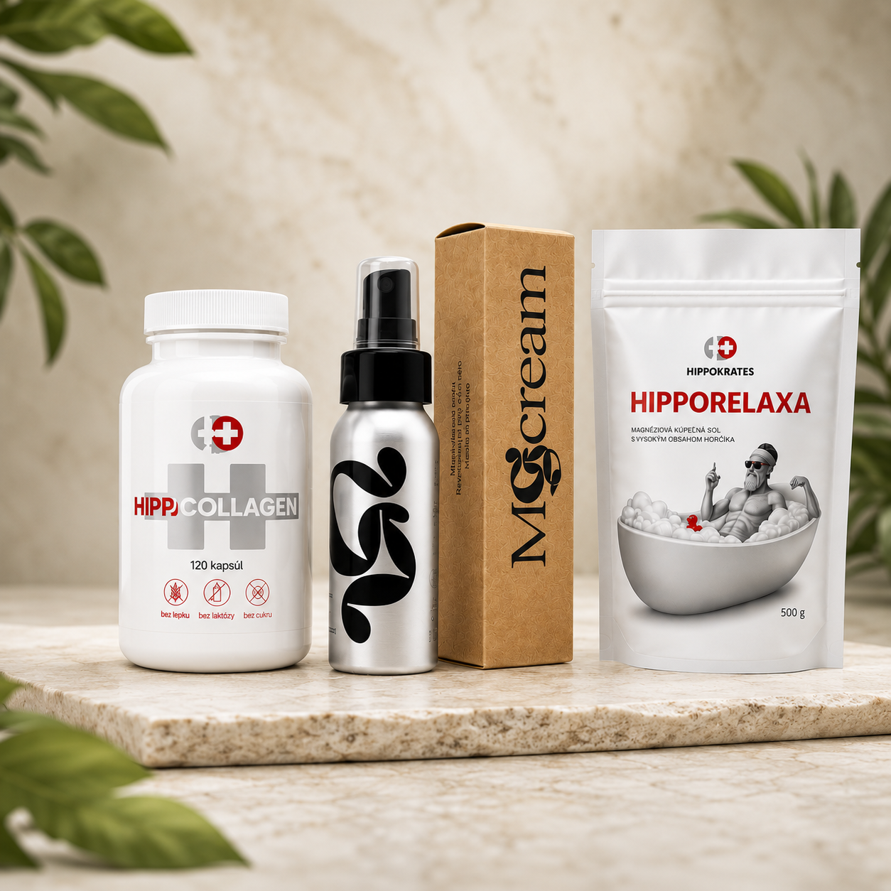 Balíček „100% regenerácia“ – Hippocollagen, Mg Cream a Hipporelaxa